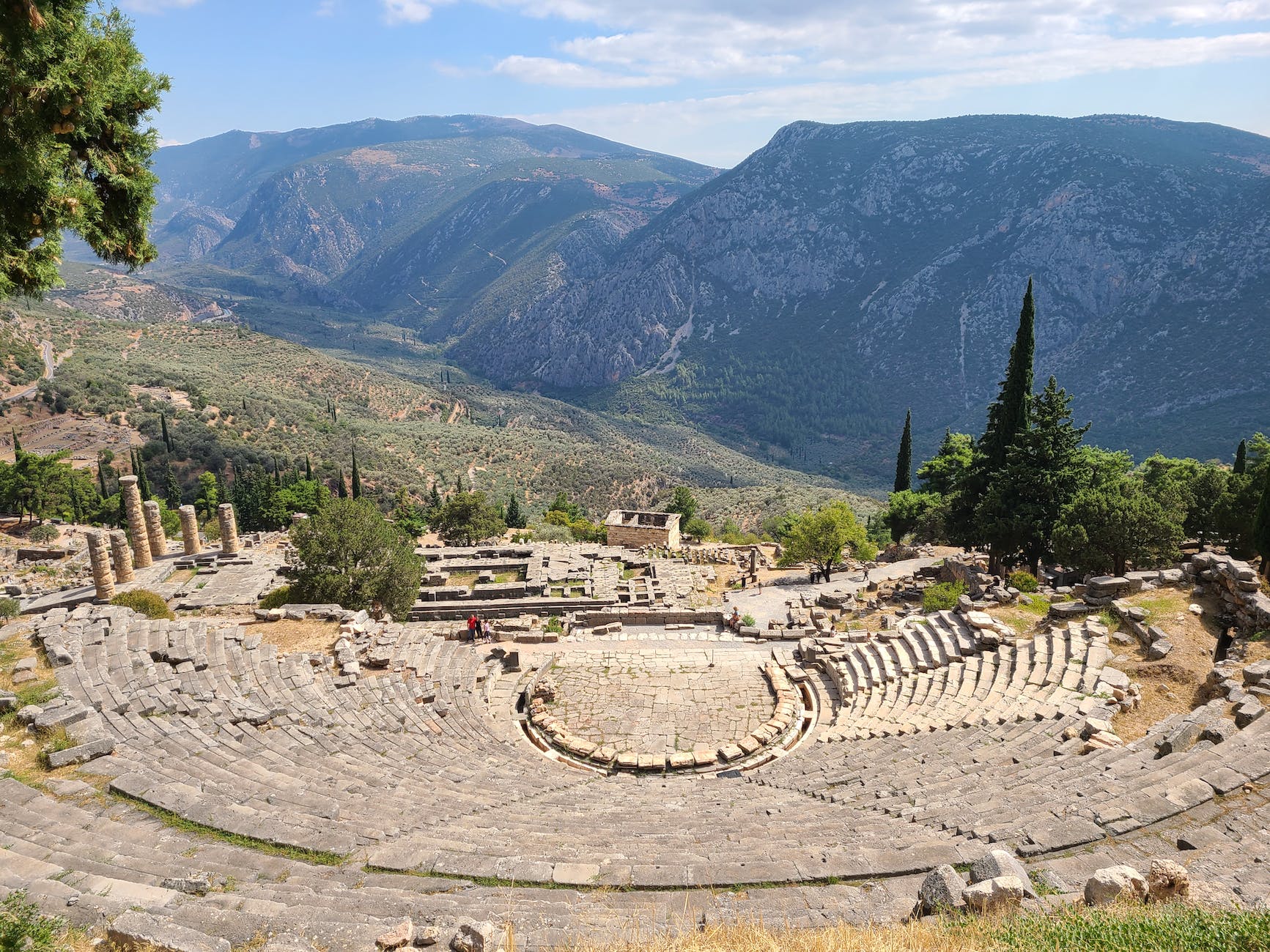 the ancient theater of delphi in greece